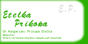 etelka prikopa business card